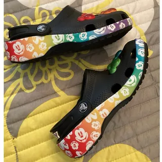 Photo of Crocs Classic Disney Mickey Mouse Rainbow Glitter Celebration Clog Sz 1