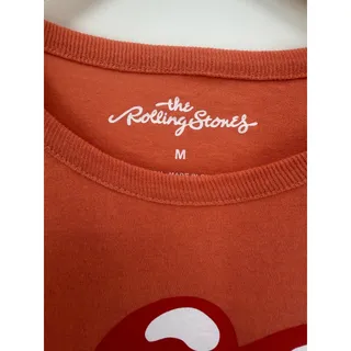 Photo of Rolling Stones Daisy Tongue Graphic Crop Tee Coral Floral Rock Band Shirt Medium