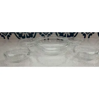 Photo of Vintage Mikasa Satin Rose Crystal Bowl Set 5pc Walther Glass West Germany