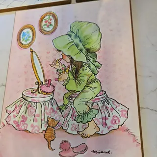 Photo of 3 Holly Hobbie Wooden Plaques Ea 9.5 X 7.75