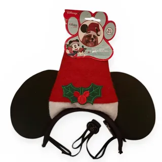 Photo of NWT Disney Rubies Pets Mickey Red Santa Hat Mistletoe Pet Ears M/L 