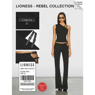 Photo of Lioness Rebel Pant & Top Set Onyx Black XL NWT Two-Piece