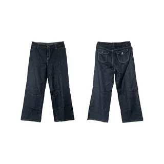 Photo of Kennar Sport Dark Wash Wide-Leg Trouser Jeans Size L