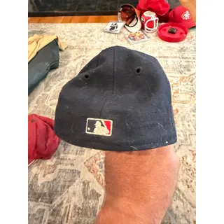 Photo of Vintage Cleveland Indians Chief Wahoo New Era Diamond Collection Fitted Hat Size 6 7/8 MLB