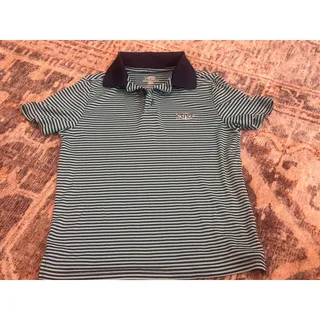 Photo of AFTCO American Fishing Tackle Co Striped Performance Polo Shirt Youth Small Blue White