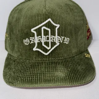 Photo of DVNIEL LUU "OG O: Odyssey" Olive Corduroy Snapback Hat – Rare Streetwear
