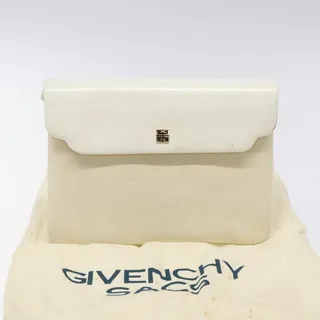 Photo of Givenchy Leather Shoulder Bag White Gold