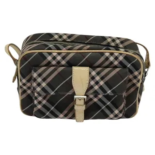 Photo of Burberry Nova Check Nylon Blue Label Shoulder Bag Brown