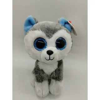Photo of Ty Beanie Boos Slush Husky Plush Gray White Blue Glitter Eyes 2016 - Tysilk