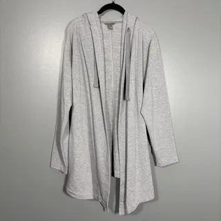 Photo of Eddie Bauer NWT Gray Motion Cozy Camp Wrap Hooded Sweater - Womens Plus Size XXL