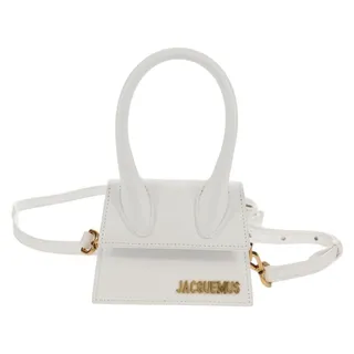 Photo of Jacquemus Mini Leather Handbag White Gold