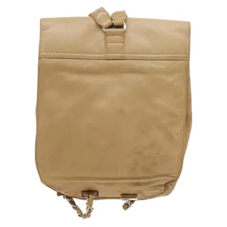 Photo of Chanel CC Logo Lambskin Backpack Beige