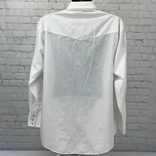 Photo of Plains Western Wear Pearl Snap Button Front Shirt XLT X-Large Tall Man White