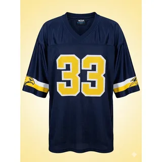 Photo of Navy blue mesh NCAA football jersey