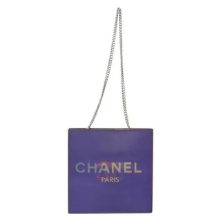 Photo of Chanel Vinyl Hologram Chain Shoulder Bag Purple