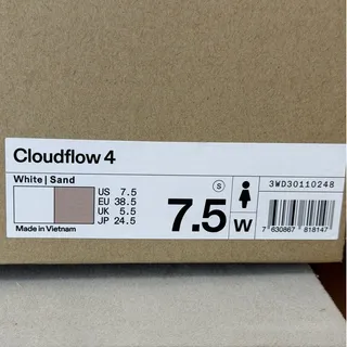 Photo of On Cloudflow 4 White Sand Womens 7.5 Running Everyday Shoes Trainers Sneakers