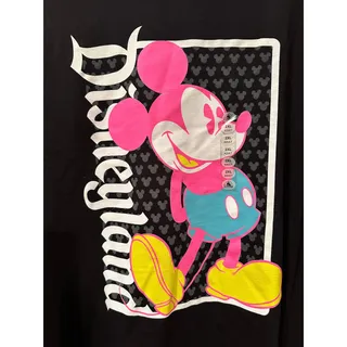 Photo of NWOT Disney Parks Disneyland Mickey Mouse Icon Neon Tee sz 2XL