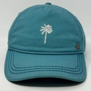 Photo of ROXY Womens Hat Baseball Cap Palm Tree Surfer Surfing Snowboarding Snapback Blue