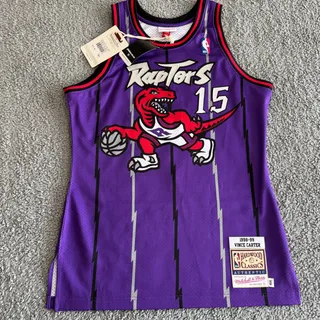 Photo of NWT 100% Authentic Vince Carter Mitchell Ness 98 99 Raptors Jersey Size 40 M Men