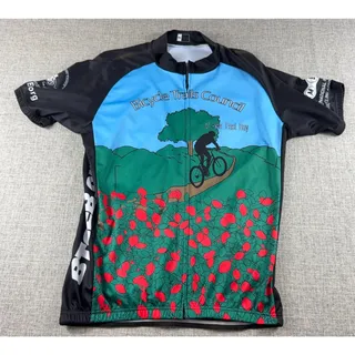 Photo of BTCEB East Bay Cycling Jersey Mens XXL Full Zip MTB REI Oakland Bike Patrol