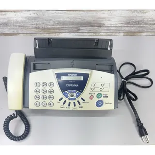 Photo of Brother FAX-575 Personal Plain Paper Fax Copier Machine Phone Turns On Untested