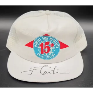 Photo of 1991 Habitat for Humanity 15th Anniversary Trucker Cap Signed on bill J. Carter