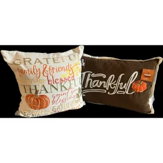 Photo of 2 Celebrate Together Decorative Fall/Thanksging Stitched Pillows NWT