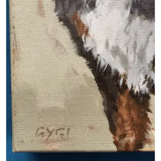 Photo of Bernese Mountain Dog Darren Gygi Canvas Giclee Print 9"W x 9"L USA