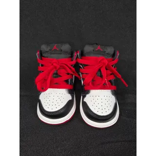 Photo of Nike Air Jordan 1 Mid TD Gym Red Black Toe Toddler Size 4C Leather