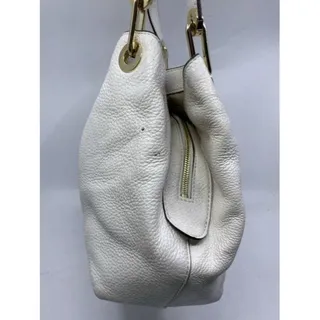 Photo of michael kors white leather shoulder bag