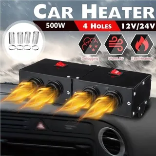 Photo of 12V~24V 500W Portable Electric RV Truck Heater Heating Fan Defogger Defroster