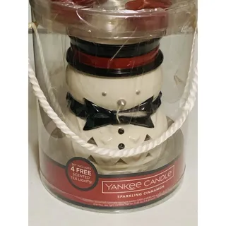 Photo of Yankee Candle Snowman Luminary Tea Light Holder Sparkling Cinnamon Set Sealed