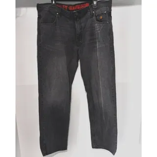Photo of Harley-Davidson Men’s Jeans 40x32 Black Wash Denim Straight Leg Motorcycle Biker
