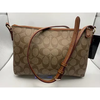 Photo of Coach Signature Canvas Crossbody Bag – Khaki/Mahogany