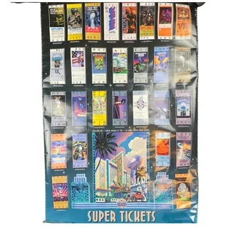 Photo of Vtg NFL 1994 Super Bowl Super Tickets Poster Action Images 24x36 FAIR CONDITION 