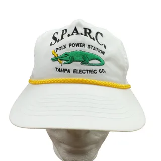 Photo of VINTAGE Tampa S.P.A.R.C Polk Power Station Adjustable Yellow Rope Hat Cap