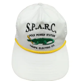 Photo of VINTAGE Tampa S.P.A.R.C Polk Power Station Adjustable Yellow Rope Hat Cap