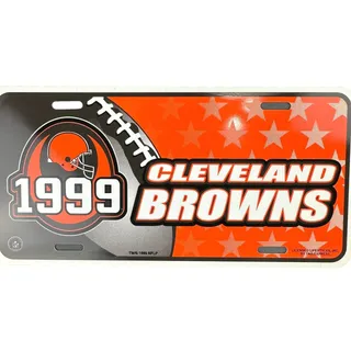 Photo of Vintage NFL Cleveland Browns 1999 Car License Plate Browns Fan Decal (Plastic)