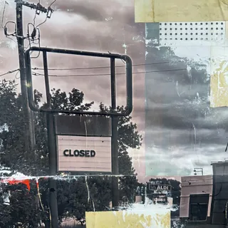 Photo of Original Mixed Media Modern Art Painting 18x24 "KFC Pine City MN" Signed