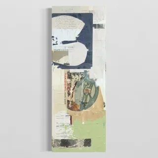 Photo of Original 11.5x30" Mixed Media Modern Art Collage on Canvas "Hederated"