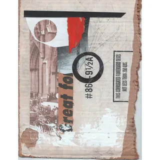 Photo of Original Mixed Media Modern Art Collage "Phossy" 8x9" Signed