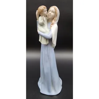 Photo of Vintage 1985 RR Roman Valencia Mary & Baby Jesus Porcelain Figurine Japan 10.25"