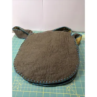 Photo of Rising Tide Blue Felted Wool Handmade Flower Zipper Shoulder Purse Bag