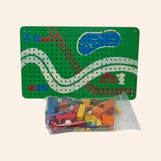 Photo of 1960s Playskool Landscape Peg Set By Milton Bradley