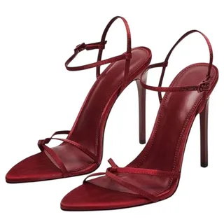 Photo of Steve Madden Stellina Sandal in Deep Red – EUC Size 9.5