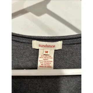 Photo of Sundance Velvet Front Long-Sleeve Tee - Burgundy & Gray shirt medium women’s top