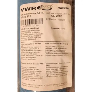 Photo of Lot of 12 VWR 89032-176 Replacement Foam Mop Heads Cleanroom Laboratory