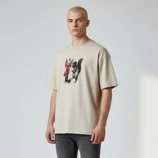 Photo of PASTE by Jason Laurits Graphic T-Shirt Men's Sz XL Beige Squirrel Nutcracker