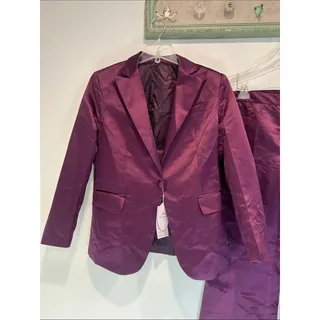 Photo of Women's Plum Blazer and Pants Suit Elegant purple Two-Piece set women’s m/l new