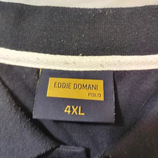 Photo of Eddie Domani Striped Polo Shirt Mens 4XL Navy Pocket Big Size